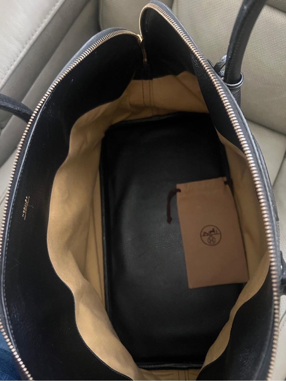 Hermes Black Ardennes Bolide 35 Leather Tote - Picture 6 of 6
